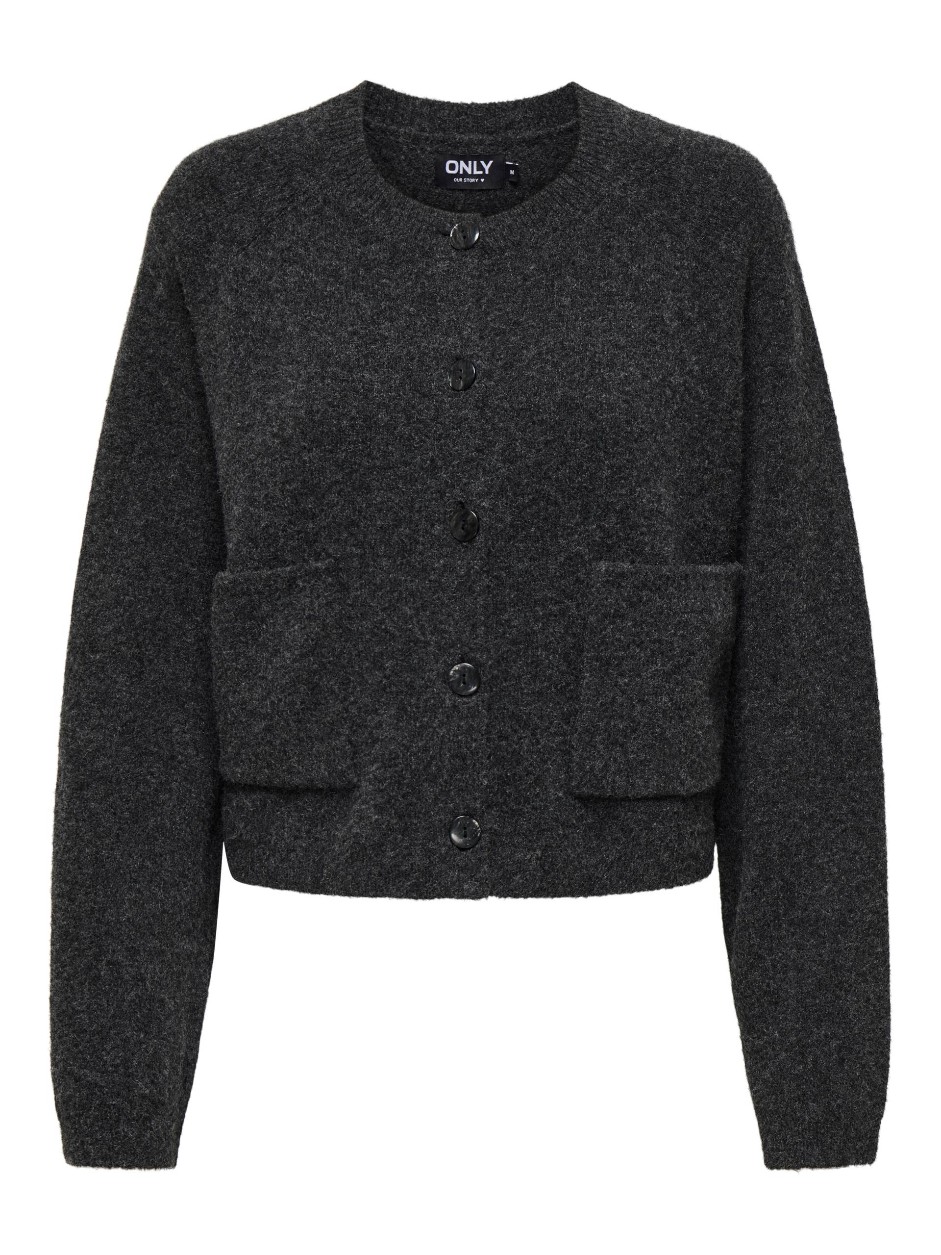 ONLY - ONLPIEMONTE L/S CARDIGAN KNT NOOS dark grey melange - Gr. - M von ONLY