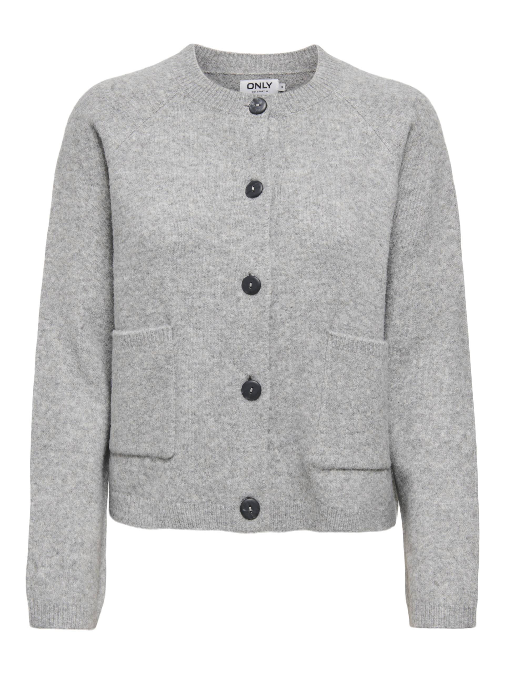 ONLY - ONLPIEMONTE L/S CARDIGAN KNT NOOS light grey melange - Gr. - S von ONLY