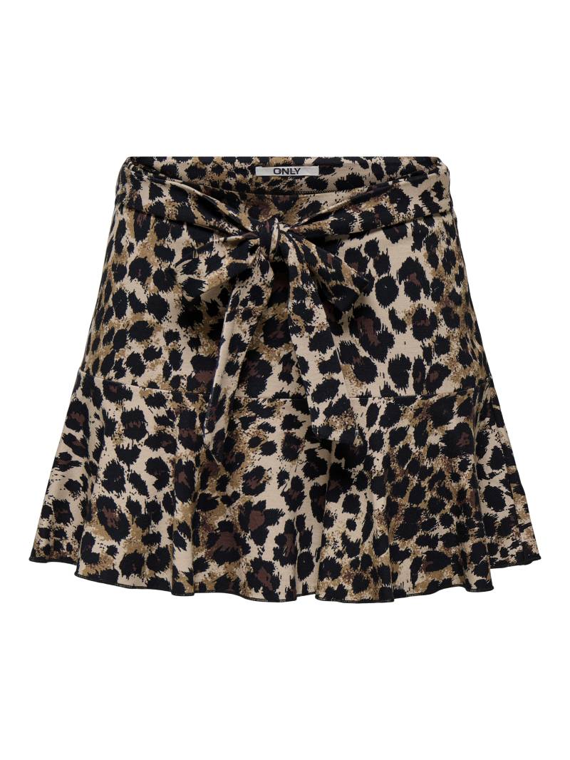 ONLY - ONLPOPTRASH MW AOP SKATE SKIRT PNT light taupe - Gr. - M von ONLY