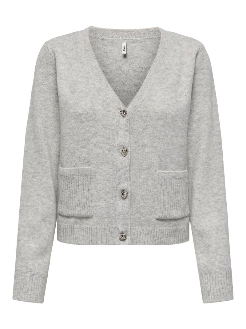 ONLY - ONLRENE LIFE LS CARDIGAN CC KNT light grey melange - Gr. - S von ONLY