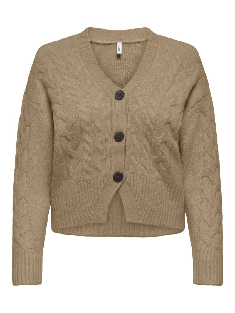 ONLY - ONLRIO LIFE LS CABLE CARDIGAN KNT tannin - Gr. - S von ONLY
