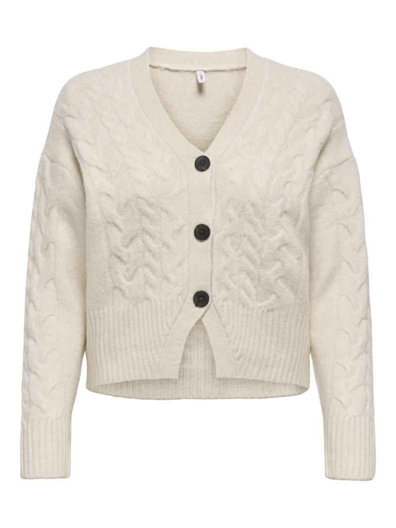 ONLY - ONLRIO LIFE LS CABLE CARDIGAN KNT whitecap gray - Gr. - XL von ONLY