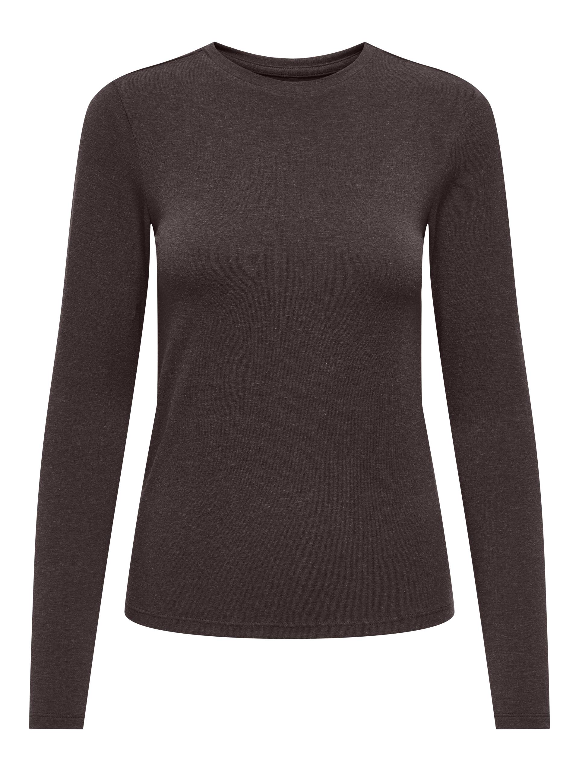 ONLY - ONLSIA L/S O-NECK TOP BOX JRS black coffee - Gr. - XL von ONLY