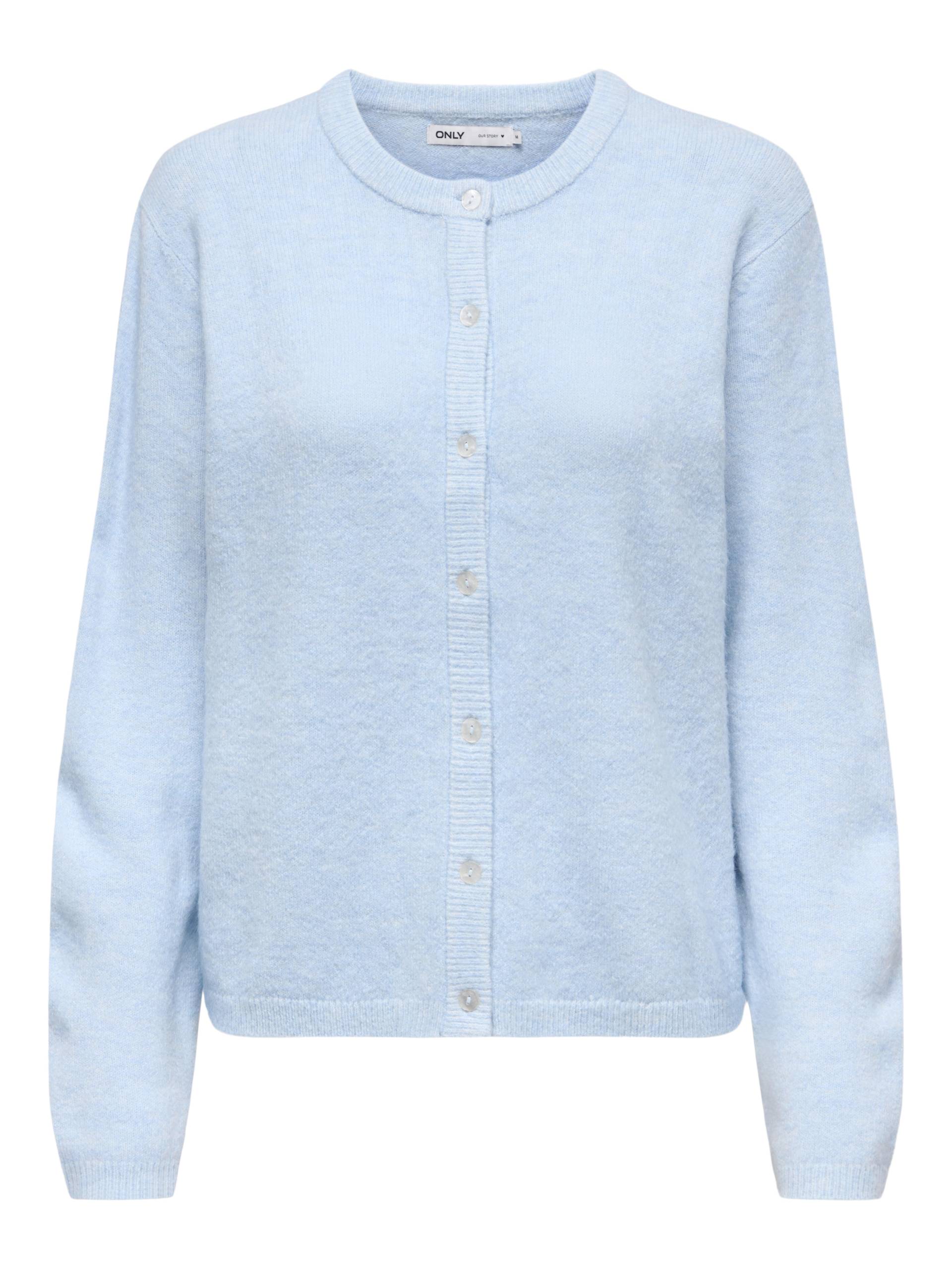 ONLY - ONLSIMONI L/S O-NECK CARDIGAN KNT NOOS cashmere blue - Gr. - L von ONLY