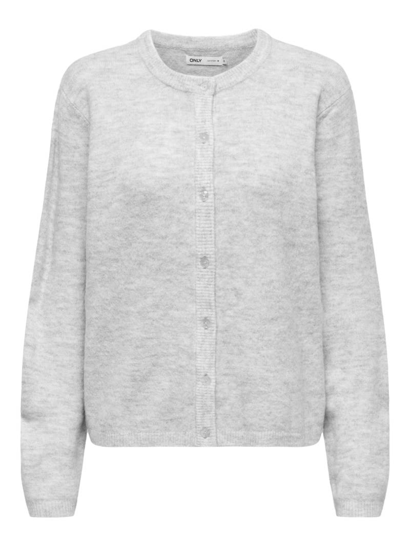 ONLY - ONLSIMONI L/S O-NECK CARDIGAN KNT NOOS light grey melange - Gr. - M von ONLY