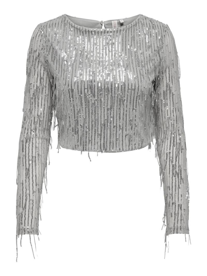 ONLY - ONLSPACY LS CROPPED SEQUINS TOP WVN vapor blue - Gr. - XS von ONLY