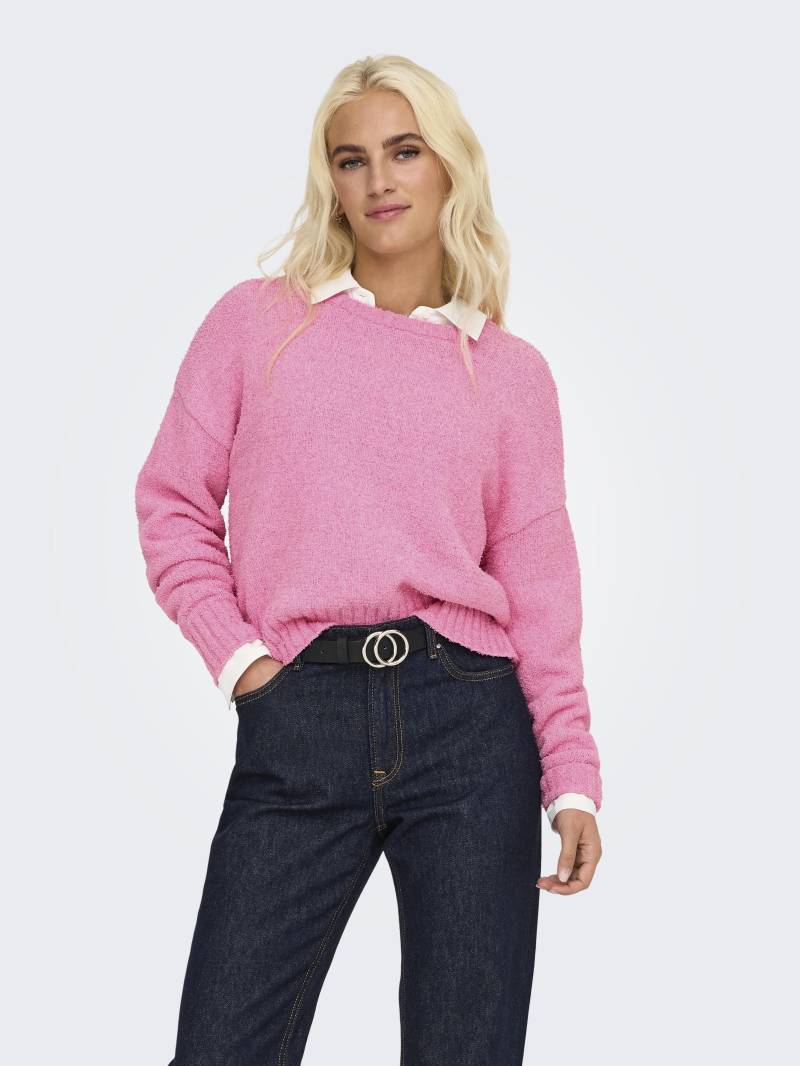 ONLY - ONLTERESA LIFE LS O-NECK LOOSE CC KNT fuchsia pink - Gr. - L von ONLY