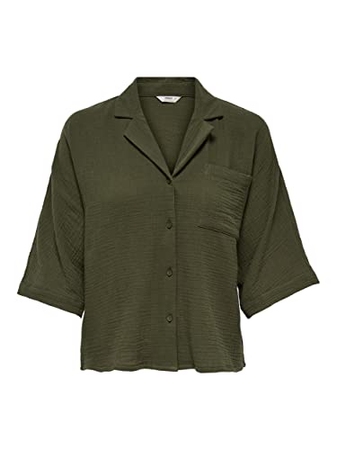 ONLY ONLTHYRA SS Shirt WVN CS - L von ONLY