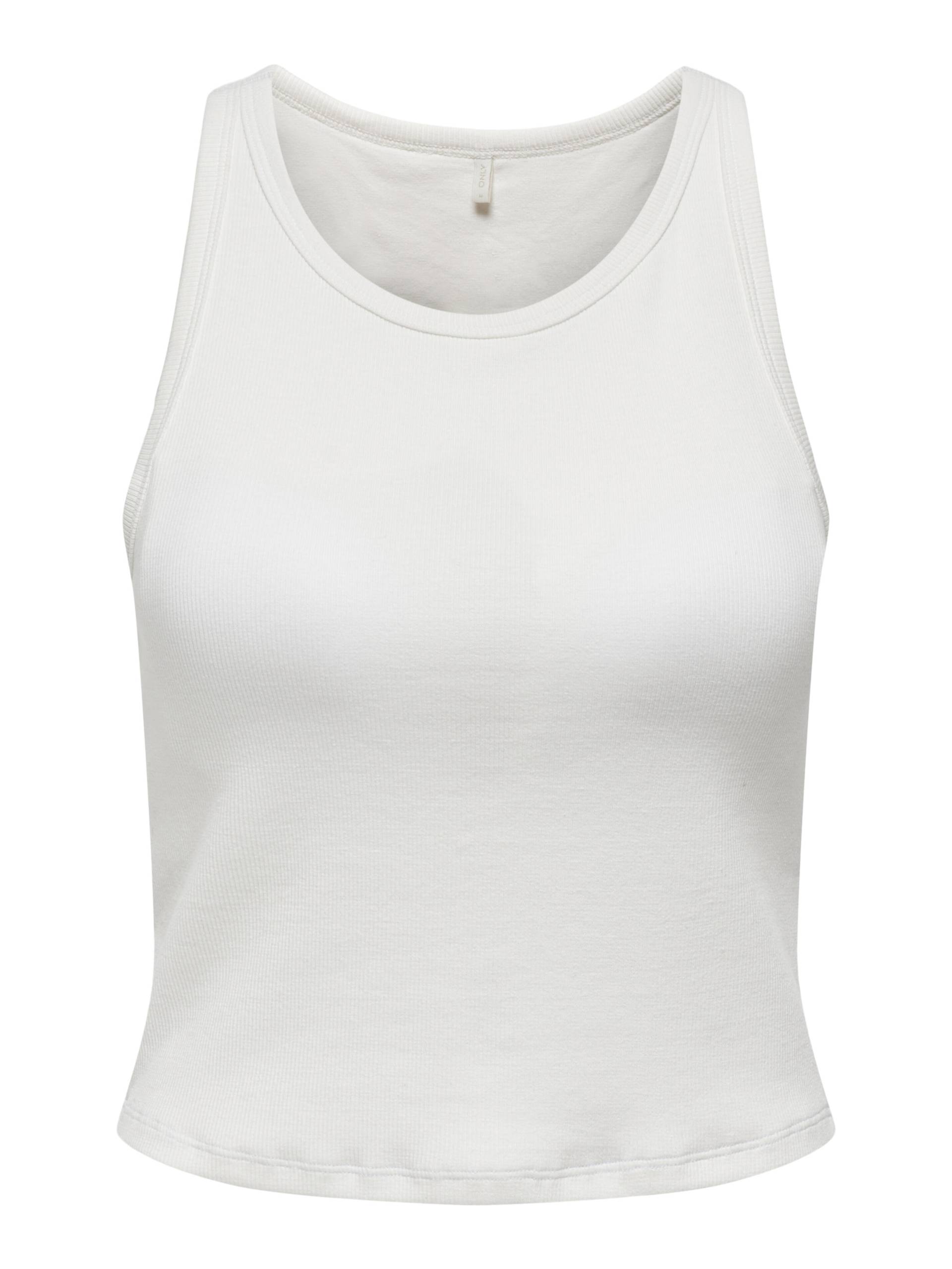 ONLY - ONLVELMA RIB PADDED CROP TOP ACC cloud dancer - Gr. - M von ONLY