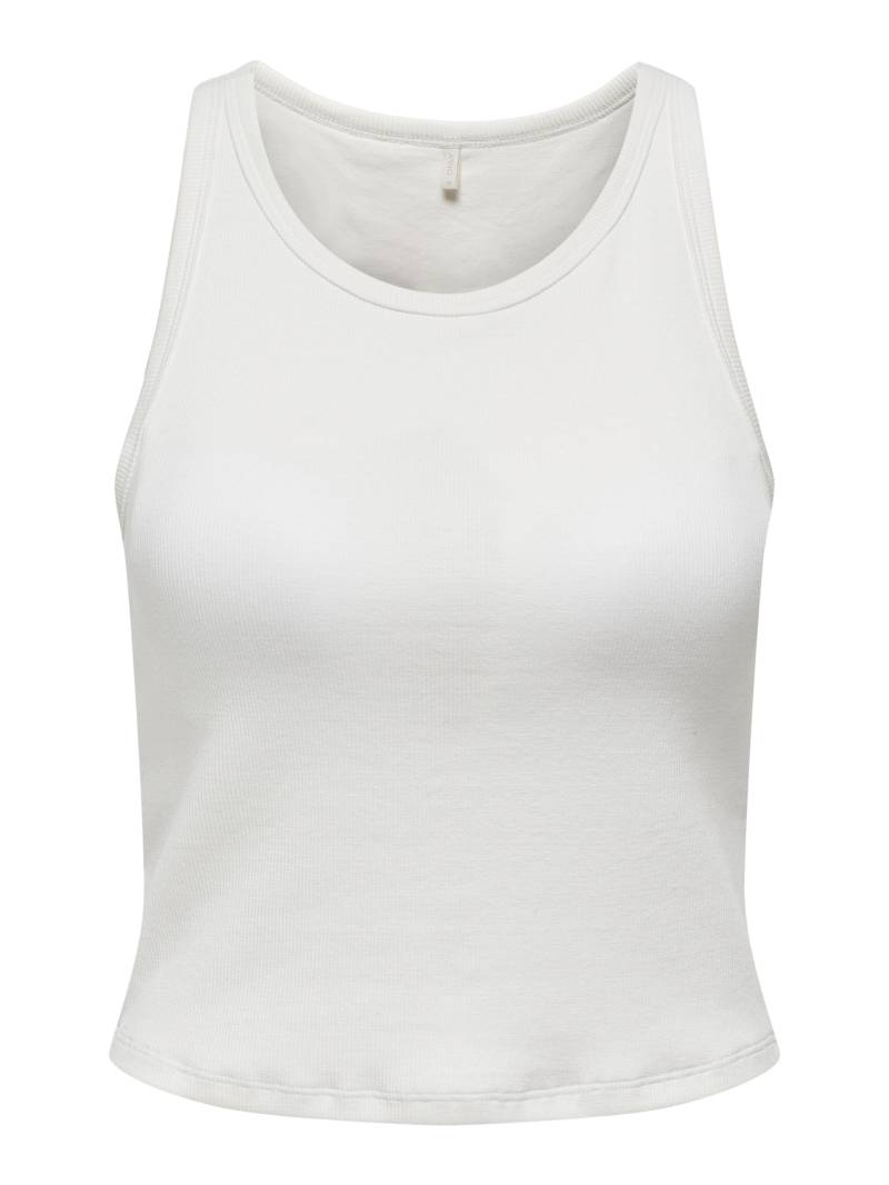 ONLY - ONLVELMA RIB PADDED CROP TOP ACC cloud dancer - Gr. - M von ONLY