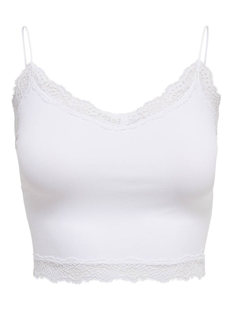 ONLY - ONLVICKY LACE SEAMLESS CROPPED TOP NOOS bright white von ONLY