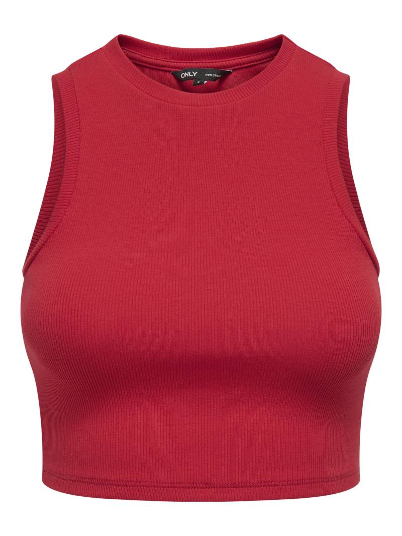ONLY - ONLVILMA S/L CROPPED TANK TOP JRS NOOS high risk red - Gr. - L von ONLY