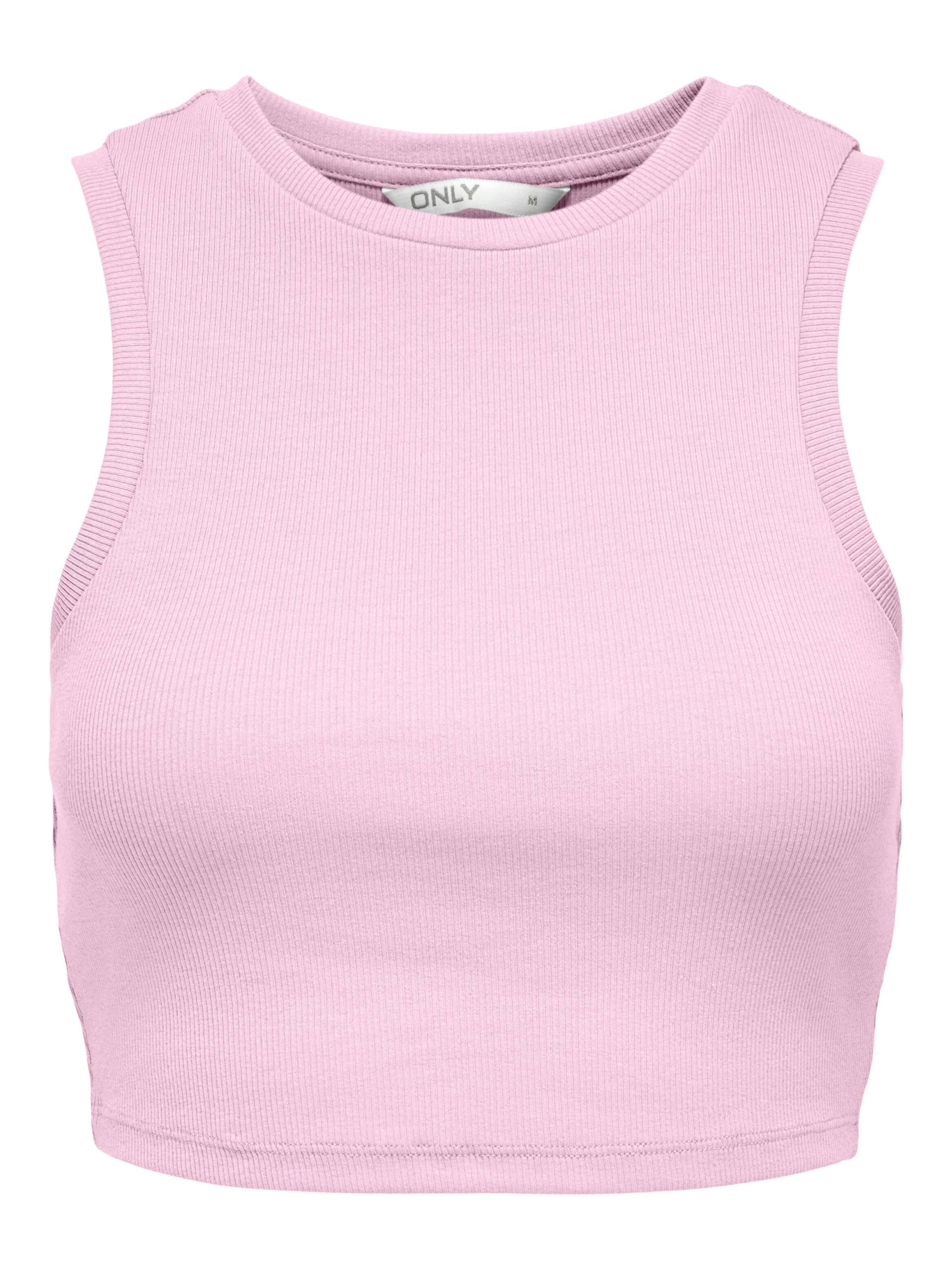 ONLY - ONLVILMA S/L CROPPED TANK TOP JRS NOOS pink lady - Gr. - XL von ONLY