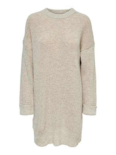 ONLY ONLWIDA Life L/S Long Wool Pullover KNT (as3, Alpha, l, Regular, Regular, Pumice Stone, L) von ONLY