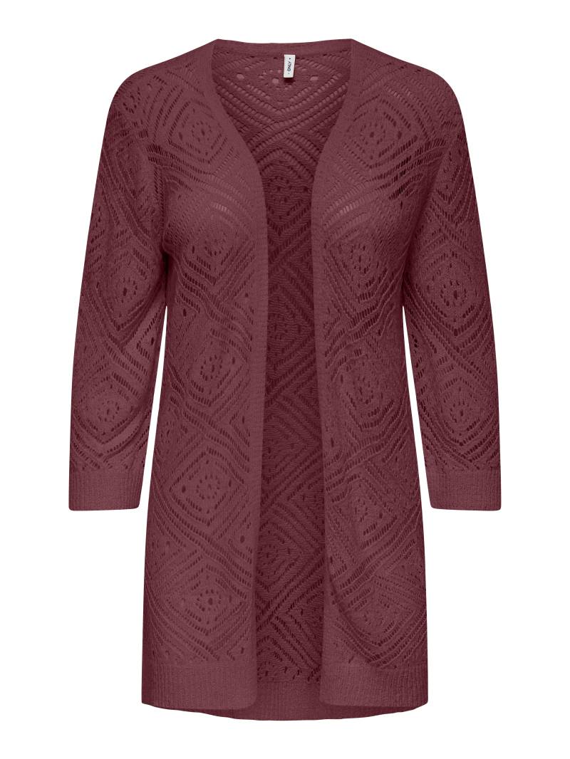 ONLY - ONLWISTY 7/8 OPEN CARDIGAN KNT ruby wine - Gr. - XS von ONLY