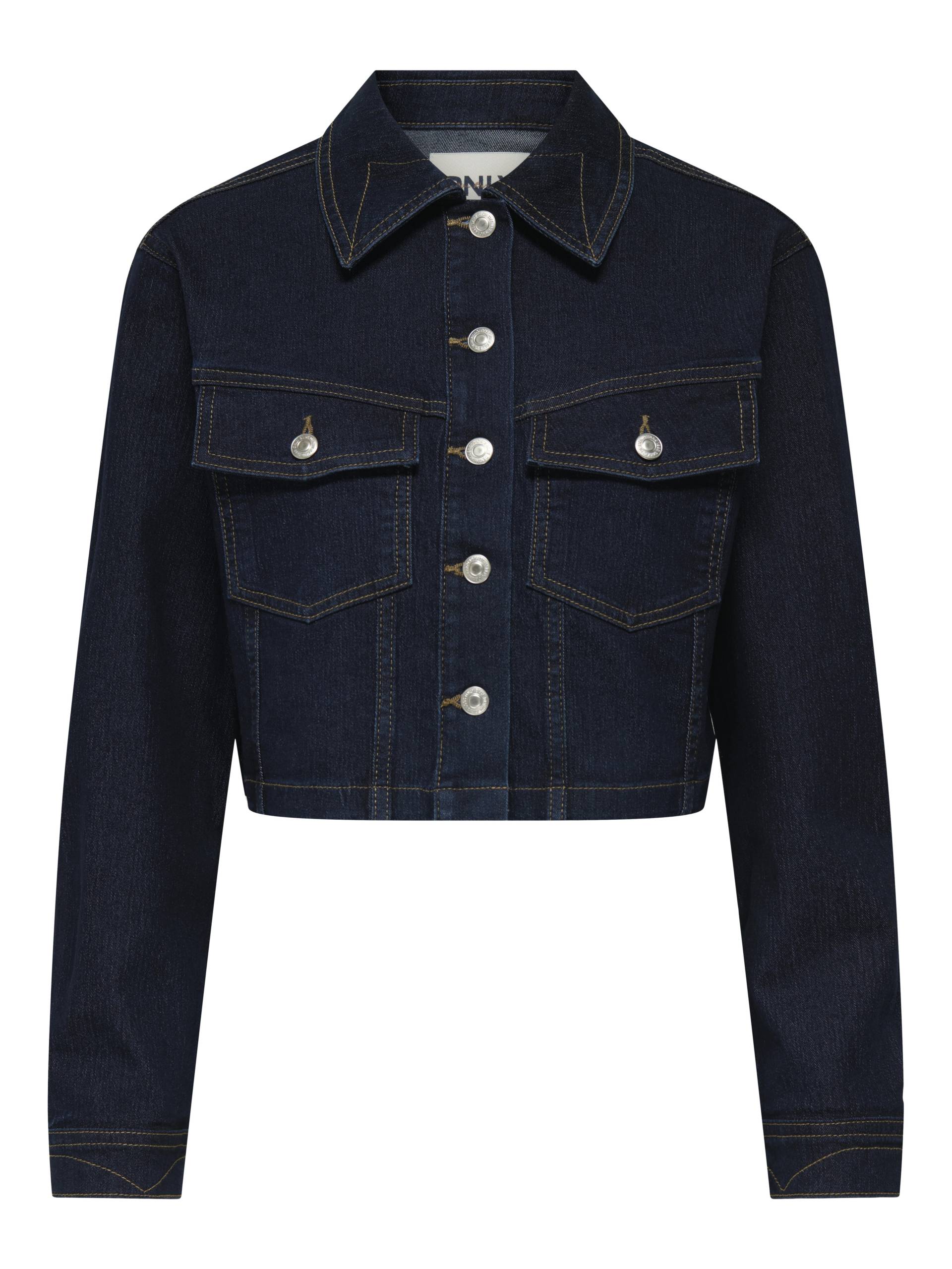 ONLY - ONLWONDER HEATHER WESTERN JACKET DNM dark blue denim - Gr. - XL von ONLY