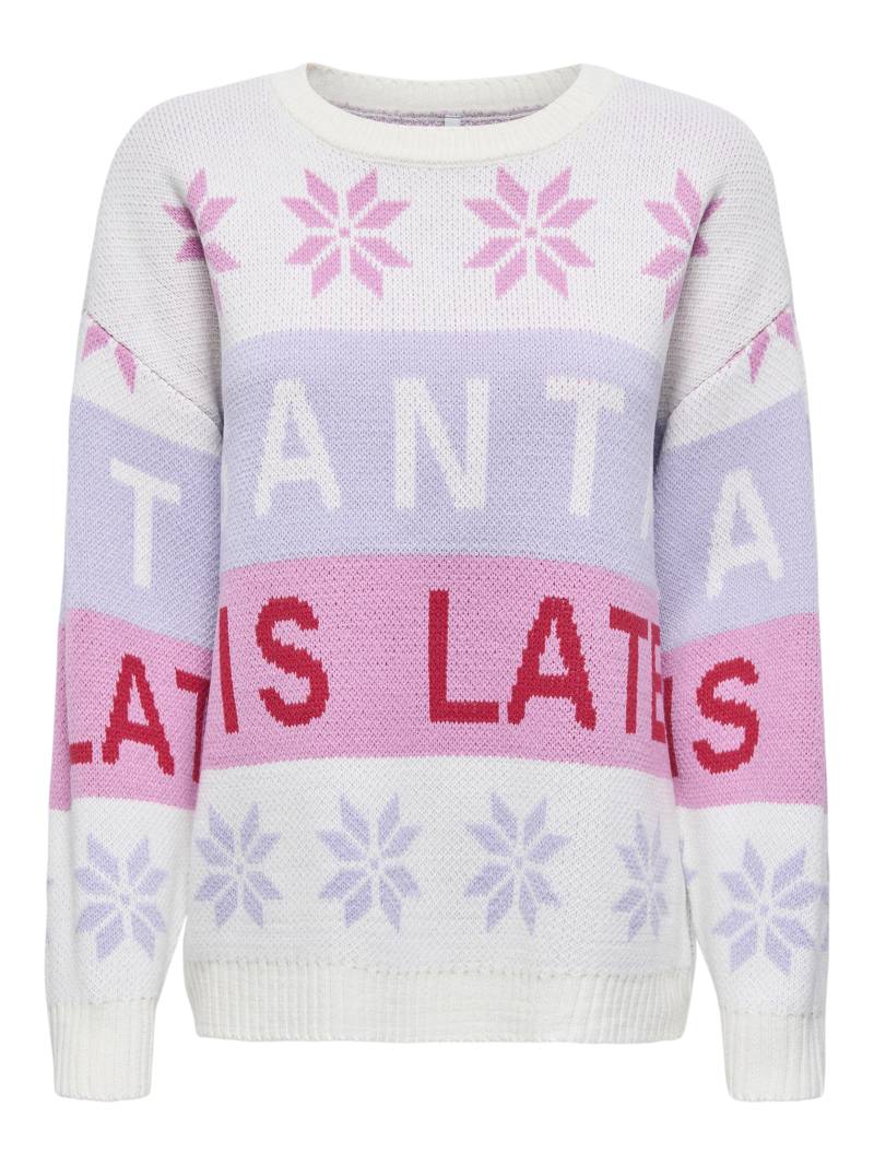ONLY - ONLXMAS HOHO LS PULLOVER KNT cloud dancer - Gr. - XL von ONLY