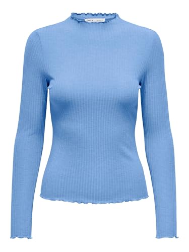 ONLY Damen Onlemma L/S High Neck Top Noos JRS Langarmshirt, Provence,S von ONLY