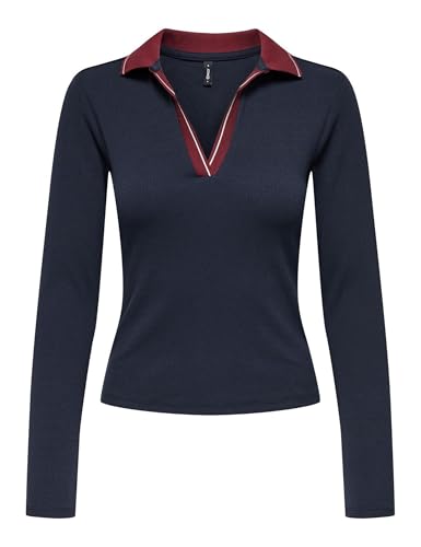 ONLY Onlhadleigh L/S Contrast Polo Top JRS von ONLY