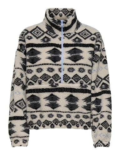 ONLY Onljanne Aztec Teddy L/S Halfzip Cc SWT von ONLY