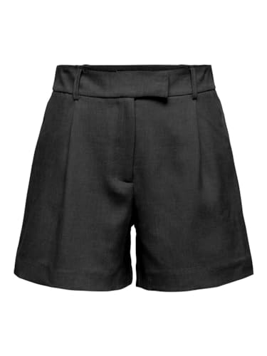 ONLY Damen ONLLINDA HW Mel TLR Shorts, Schwarz, Medium von ONLY