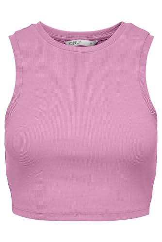 ONLY Damen Onlvilma S/L Cropped JRS Noos Tanktop, Rosa, M EU von ONLY