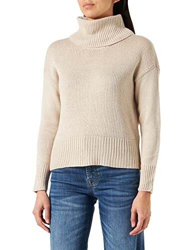 ONLY PETITE Women's ONLNICOYA L/S Cowlneck Pull KNT FN PTT Strickpullover, Pumice Stone, S von ONLY