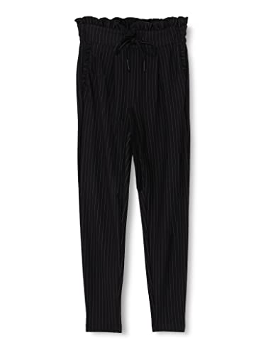 ONLY PETITE Women's ONLPOPTRASH Classi Pinstripe Frill Petit Pants, Black, XXS/28 von ONLY