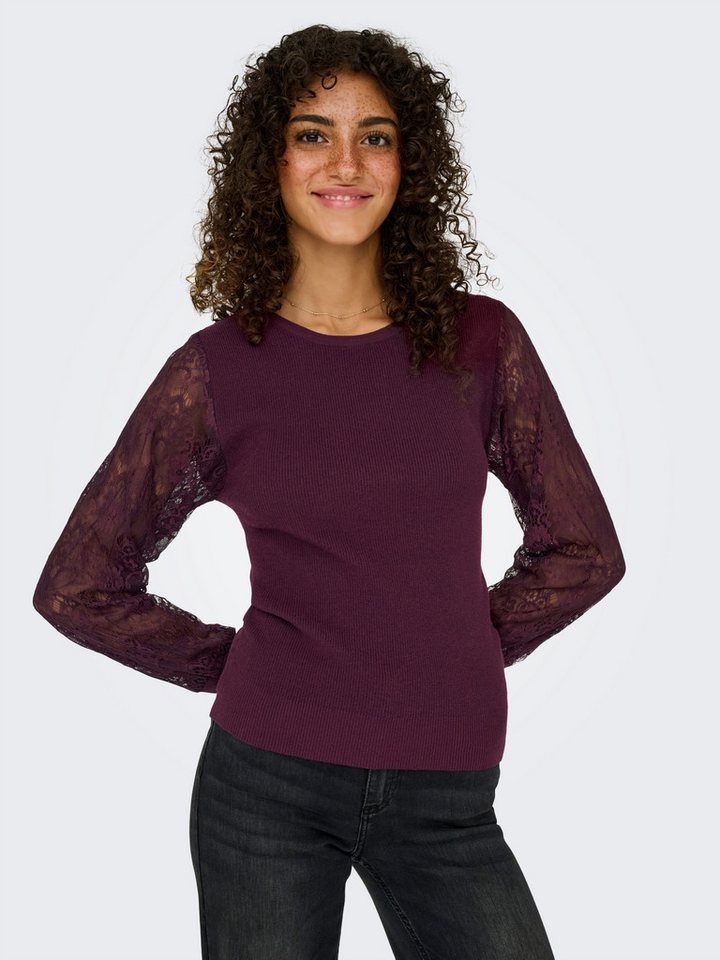 ONLY Rundhalspullover ONLPERRY LIFE LS MIX O-NECK KNT von ONLY