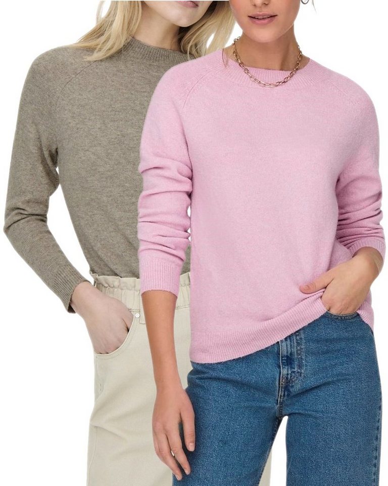 ONLY Rundhalspullover (Set, 2er-Pack) meliert ONLY Rundhalspullover (Set, 2er-Pack) meliert von ONLY
