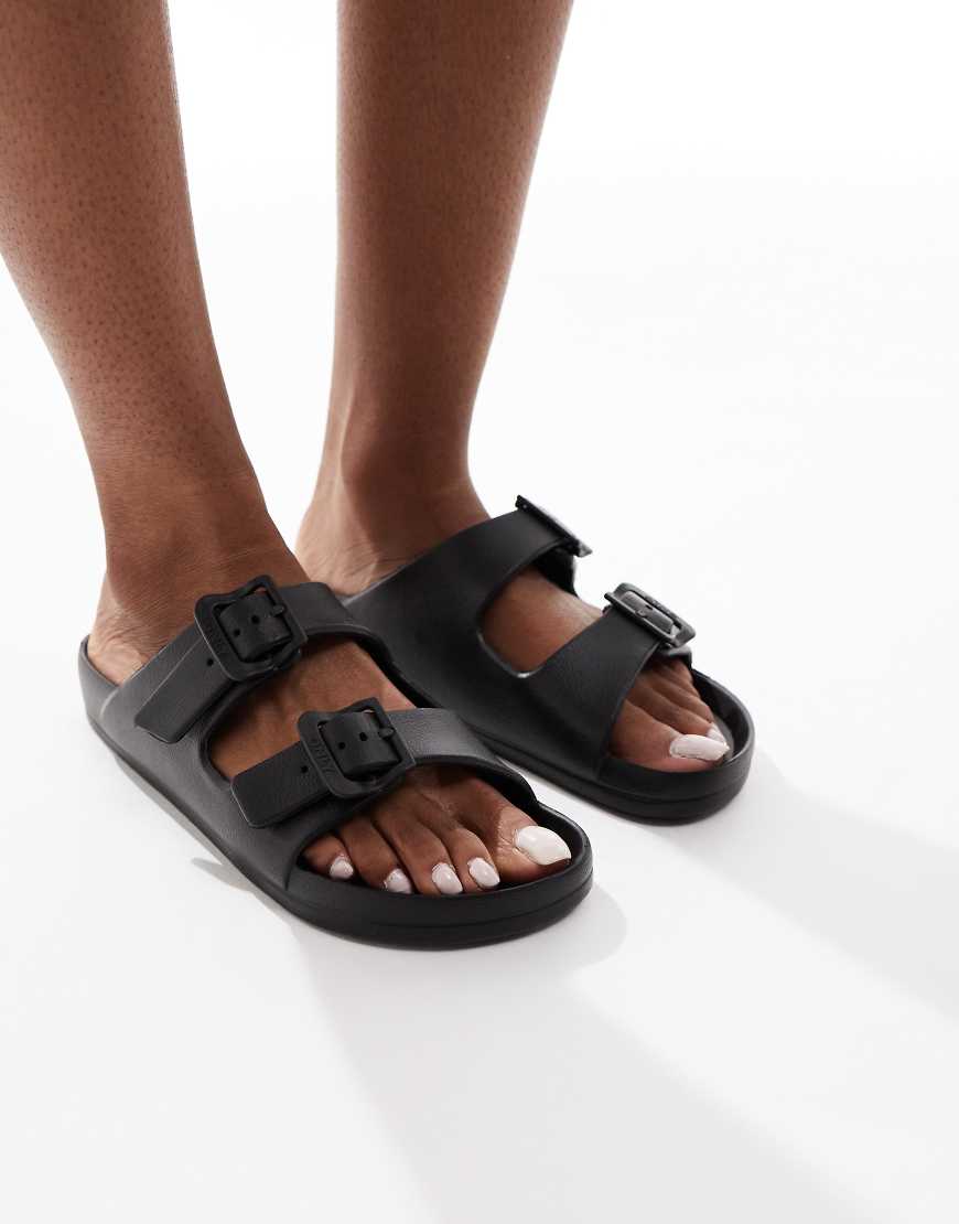 ONLY - Sandalen in Schwarz mit doppeltem Riemen von ONLY