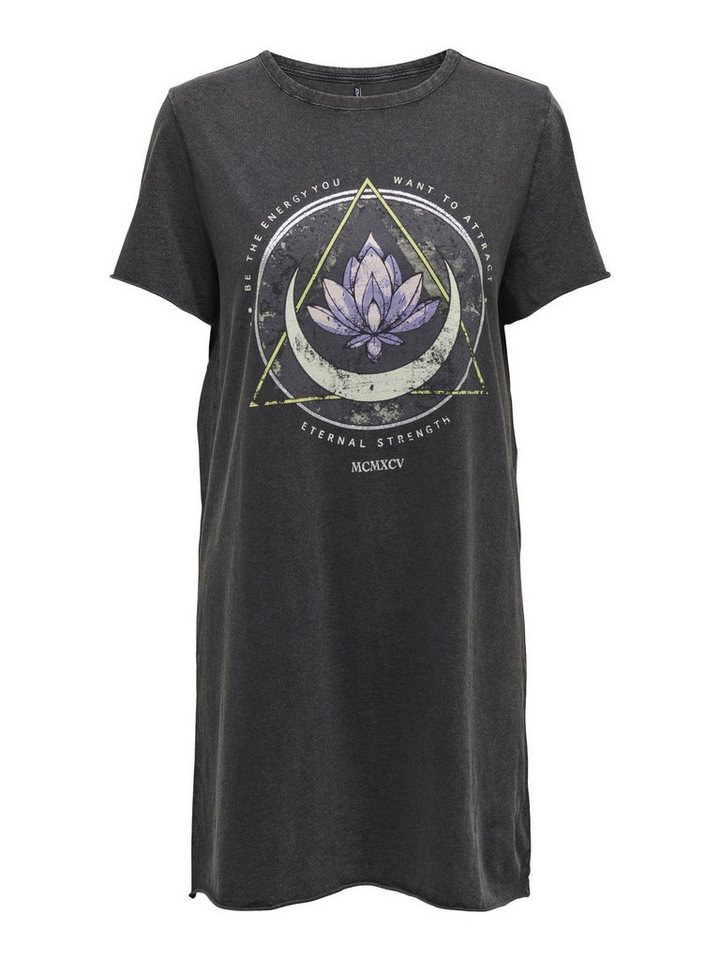 ONLY Shirtkleid Shirtkleid Maxi Print Kurzarm Sommer Dress (knielang) ONLLUCY LIFE DRESS S/S JRS NOOS von ONLY