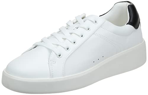 ONLY SHOES Damen ONLSOUL-4 PU Sneaker, White/Detail:w. Black, 37 EU von ONLY