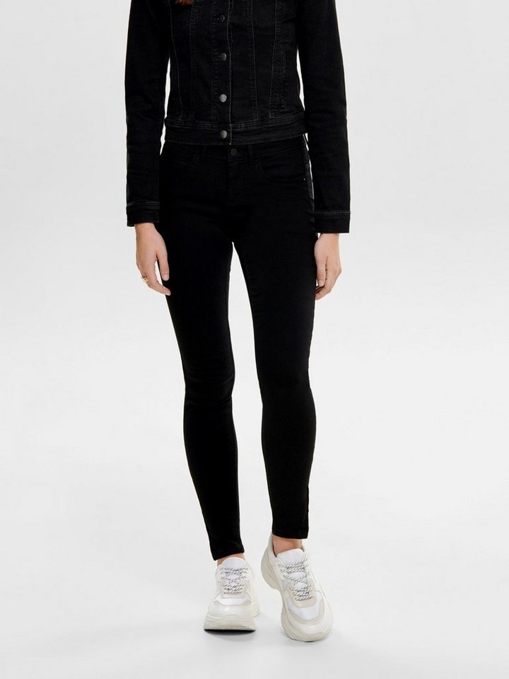 ONLY Skinny-fit-Jeans Skinny Fit Jeans Ankle Zip ONLKENDELL Denim (1-tlg) ONLKENDELL ETERNAL LIFE ANKLE BLACK NOOS von ONLY