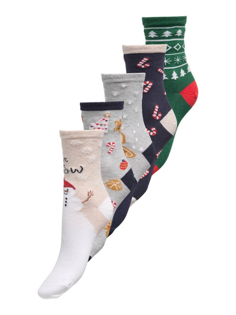 ONLY - Socken - ONLCHRISTMAS grau - Gr. - ONE SIZE von ONLY