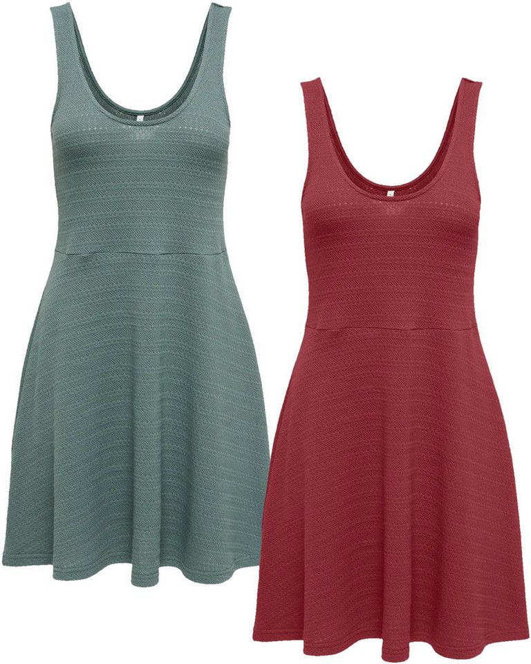 ONLY Sommerkleid (Spar Set) mit breiten Trägern im Doppelpack von ONLY