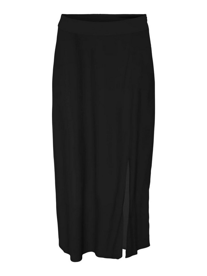 ONLY Sommerrock Maxi elastischer Bund Seitenschlitze High Waist ONLPIPER LIFE MIDI SLIT SKIRT PTM von ONLY