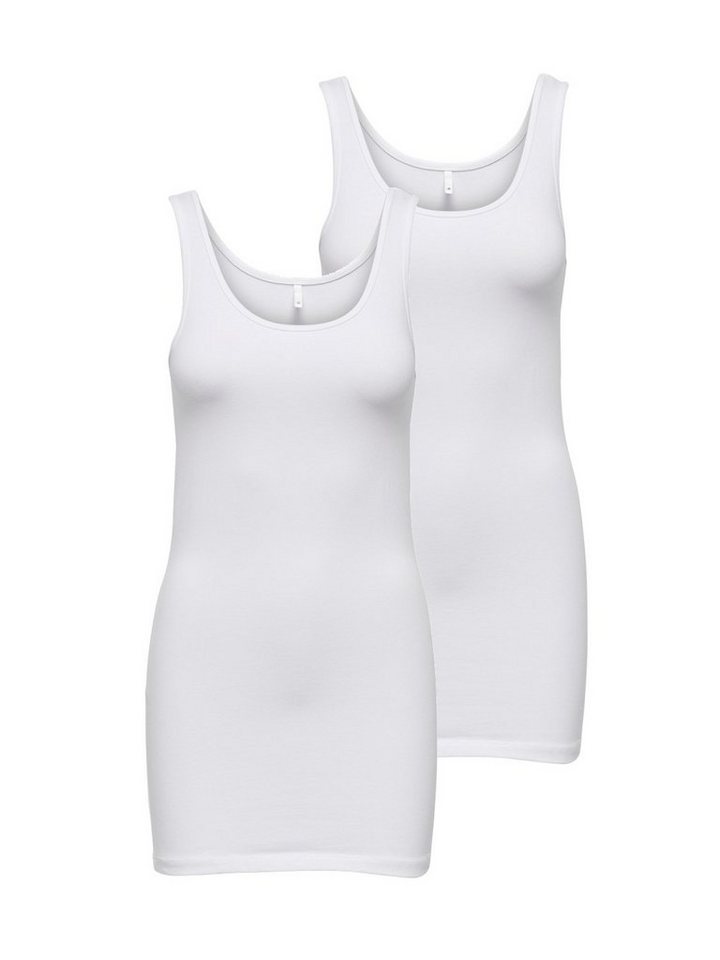 ONLY Spaghettitop Only Damen 2er-Pack Tank-Top Oberteil verschiedene Träger Unterhemd von ONLY