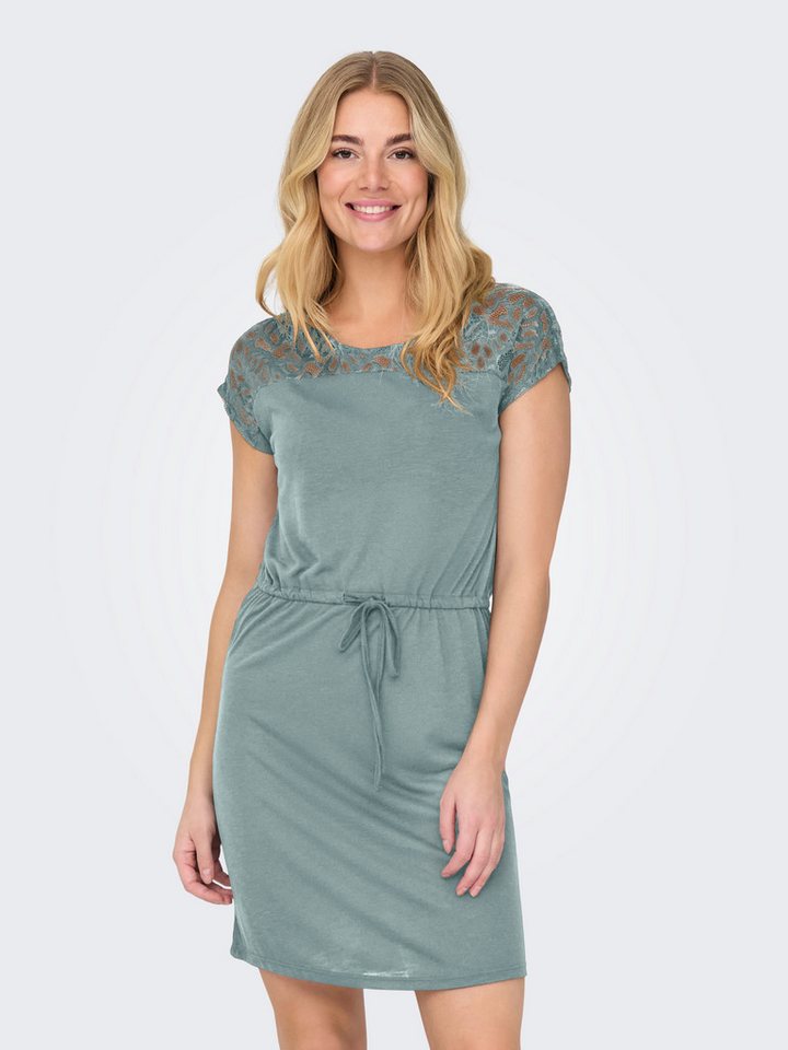 ONLY Spitzenkleid ONLSINDY LIFE S/S O-NECK MIX DRESS JRS Sommerkleid von ONLY