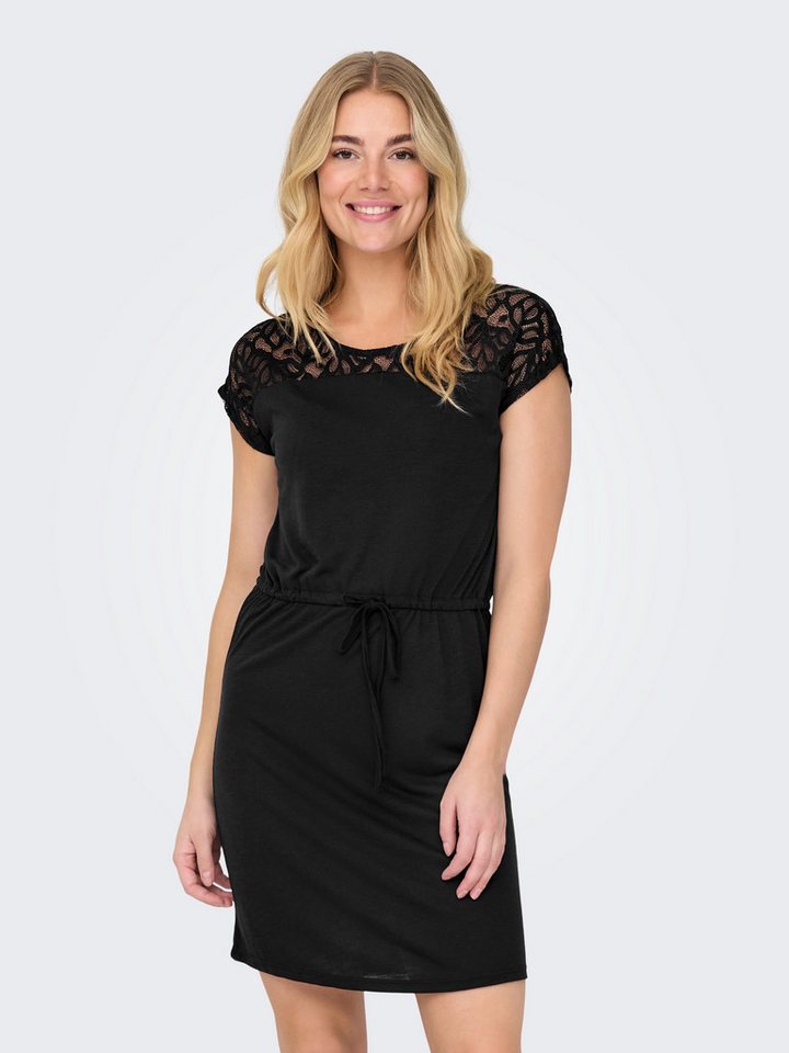 ONLY Spitzenkleid ONLSINDY LIFE S/S O-NECK MIX DRESS JRS Sommerkleid von ONLY