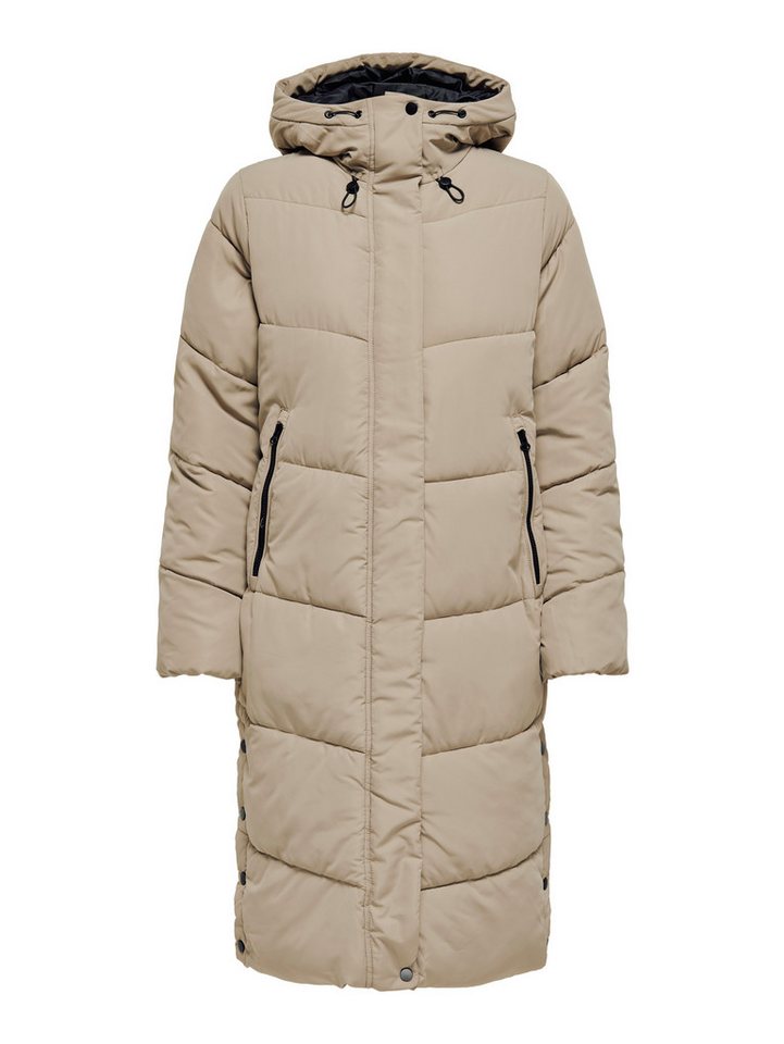 ONLY Steppmantel ONLMEGAN LIFE LONG PUFFER COAT CS OTW verdeckter Zipper, Reißverschlusstaschen, winddicht von ONLY