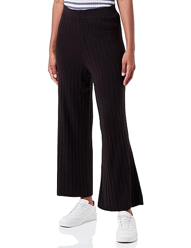 ONLY Stoffhose Feinstrick RIPP Stretch Pants Soft Bootcut Freizeit Trousers ONLTESSA, Farben:Schwarz-2,Größe Damen:M/L32,Z - Länge L30/32/34/36/38:L32 von ONLY