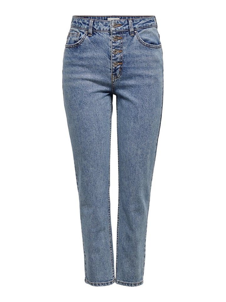 ONLY Straight-Jeans Damen Jeans Hose ONLEMILY HW ST CR ANK RW BTN MAE06 von ONLY