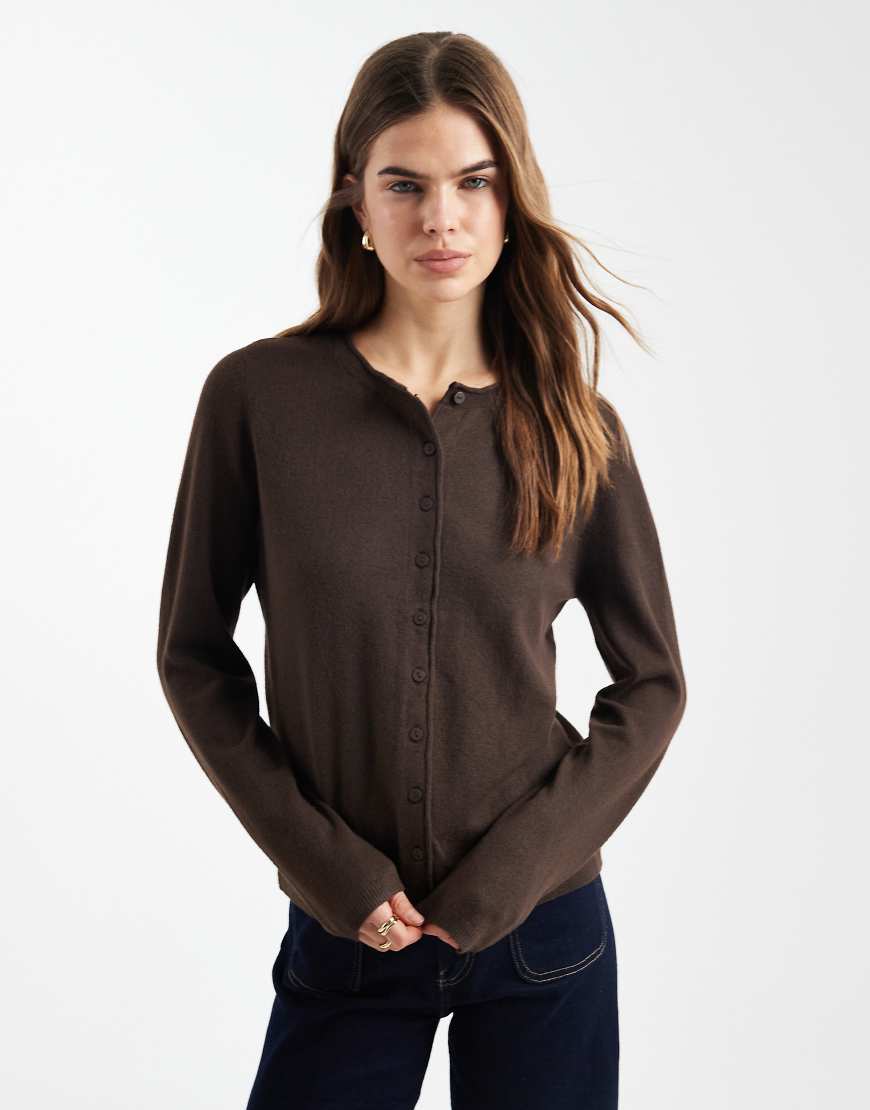 ONLY - Strickjacke in Schokobraun-Brown von ONLY