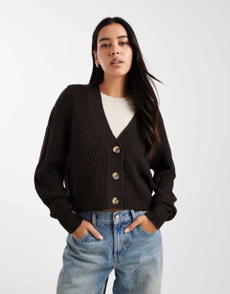 ONLY - Strickjacke in Schokobraun-Brown von ONLY