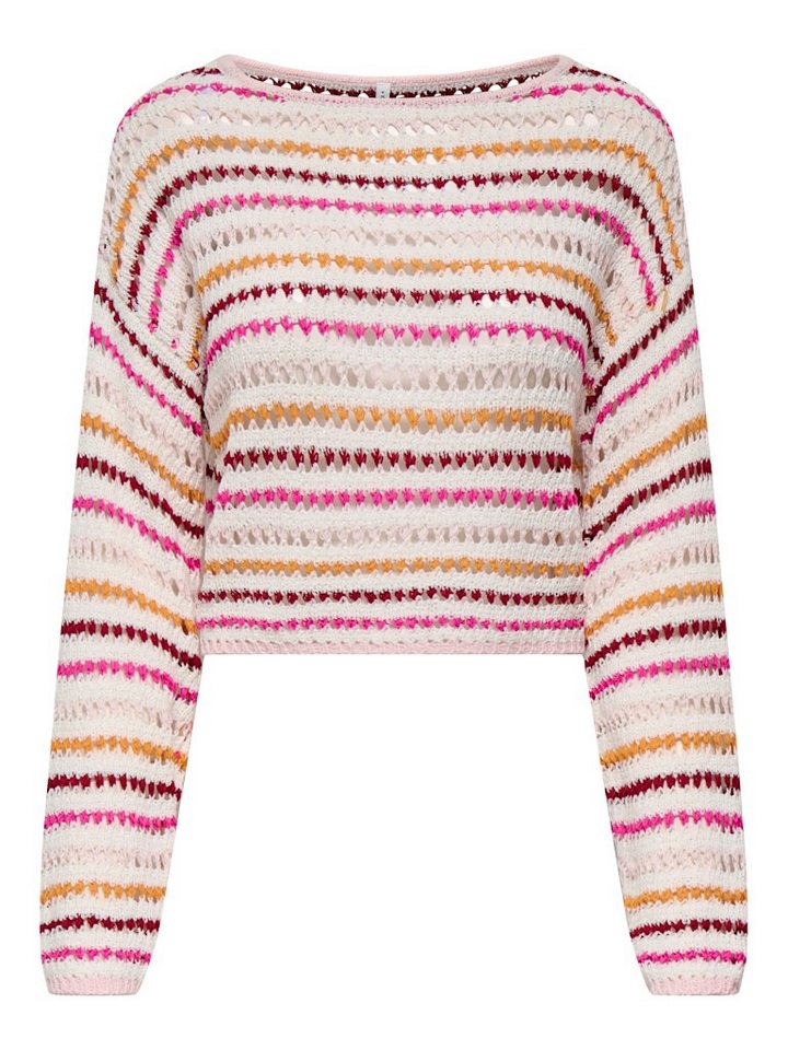 ONLY Strickpullover ONLGEENA LS SHORT STRIPE BOATNECK C von ONLY