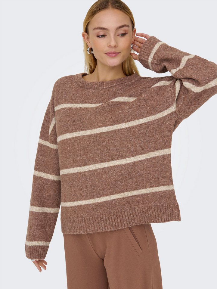ONLY Strickpullover ONLOXFORD LIFE LS STRIPE O-NECK KNT von ONLY