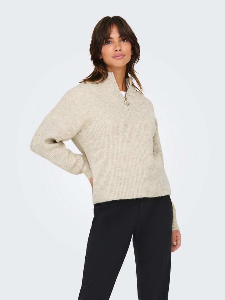 ONLY Strickpullover ONLTOKYO SOLID L/S ZIP PULLOVER KNT NOOS von ONLY