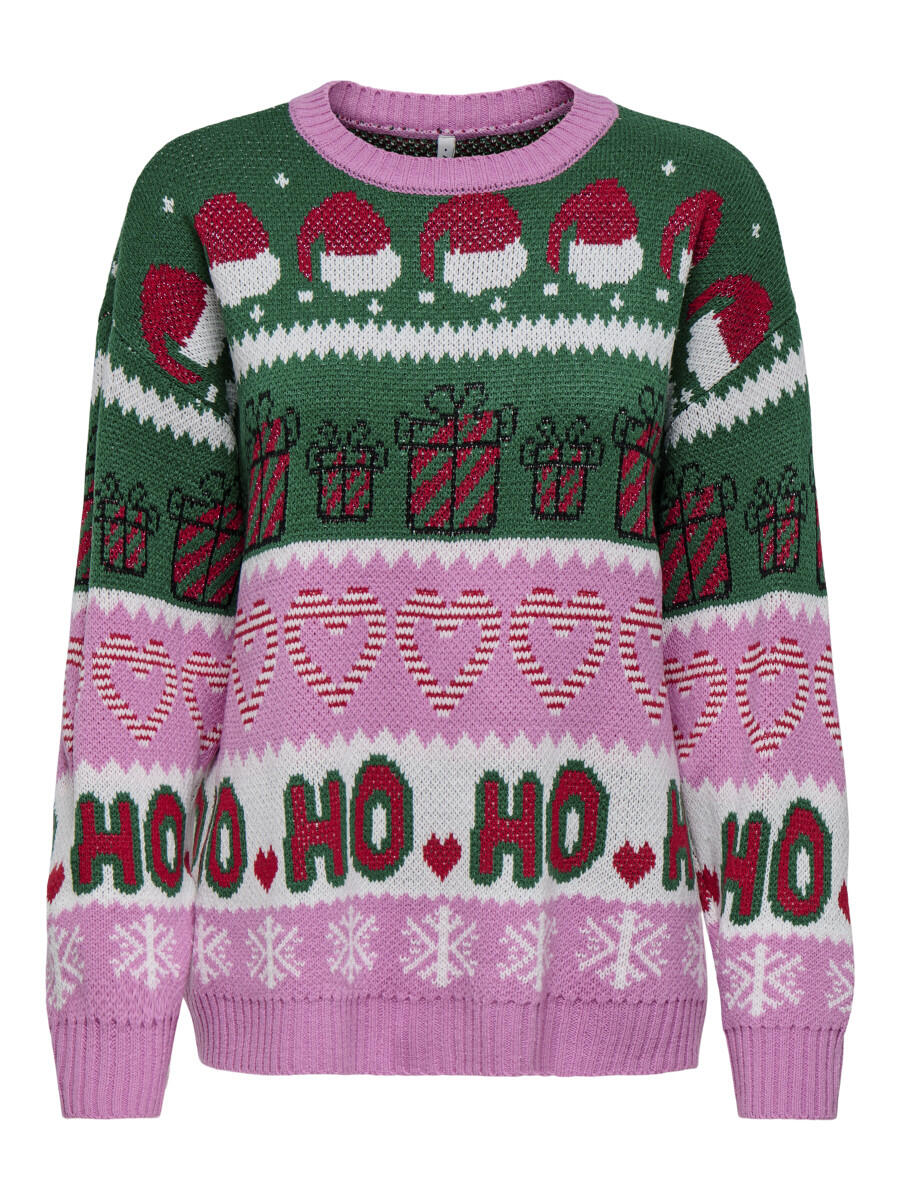 ONLY - Strickpullover - ONLXMAS HOHO pink - Gr. - S von ONLY