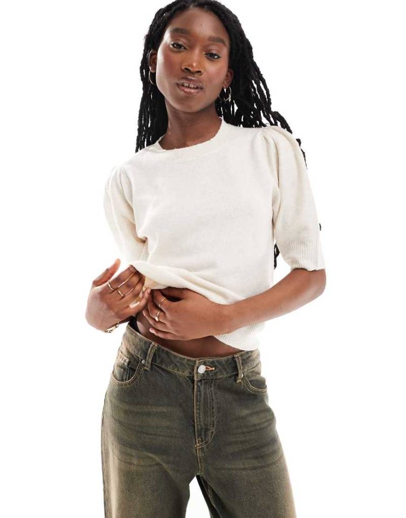 ONLY - Strickpullover in Beige mit Dreiviertelärmeln-Neutral von ONLY